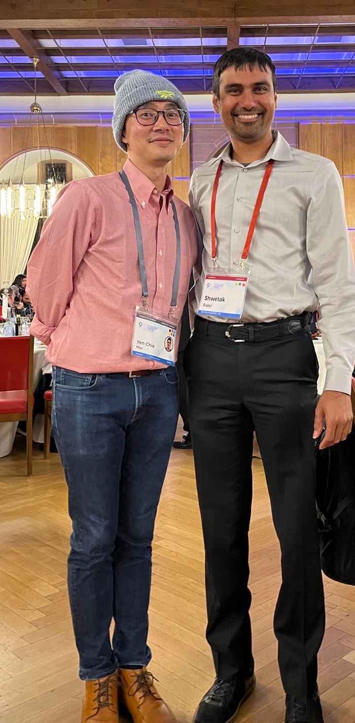 Yen-Chia Hsu with Shwetak Patel, winner of the 2018 ACM Prize in Computing